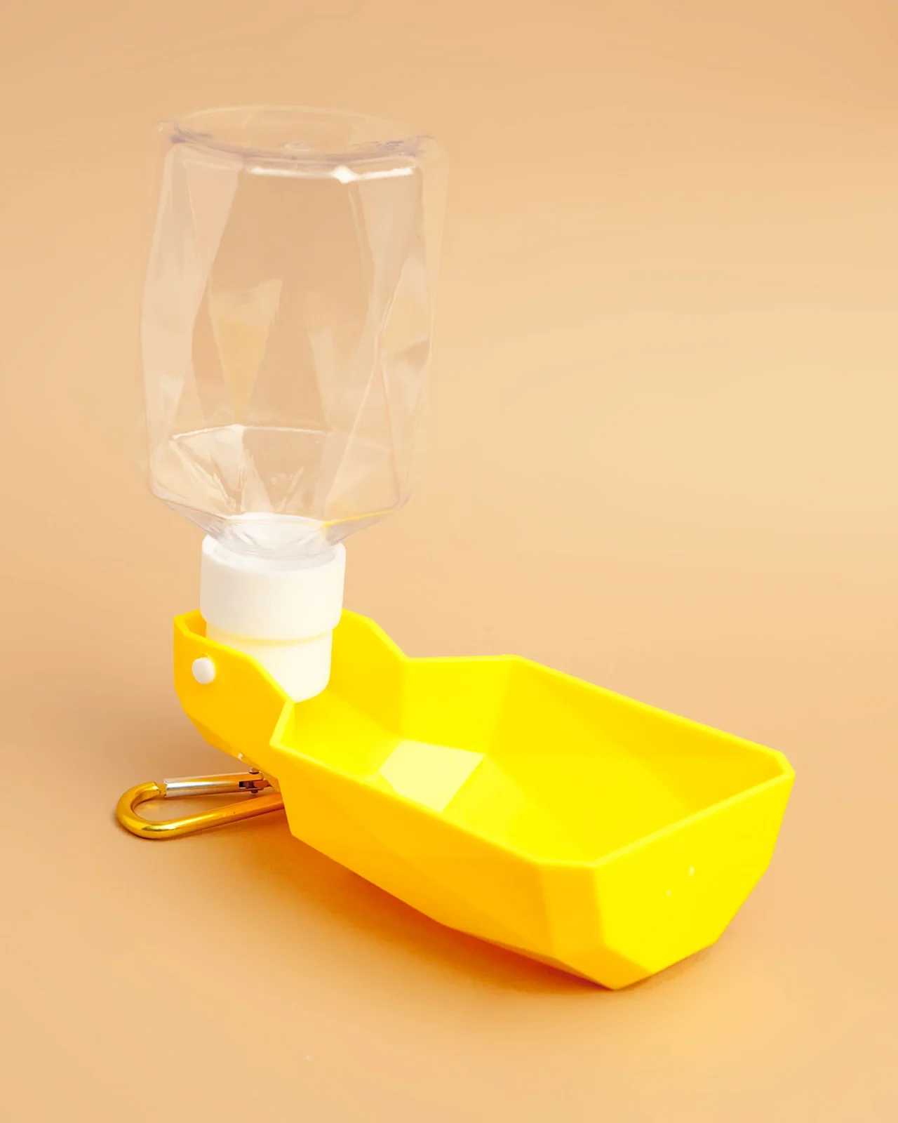 Dog Travel Water Bottle with Foldout Bowl in Yellow (FINAL SALE) - Image 2