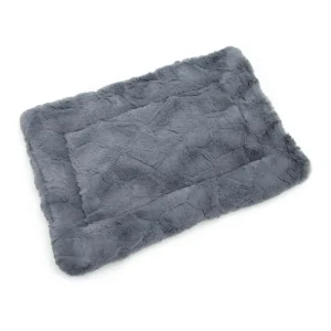 Minky Fur Pet Napping Mat in Charcoal Grey (Made in the USA)