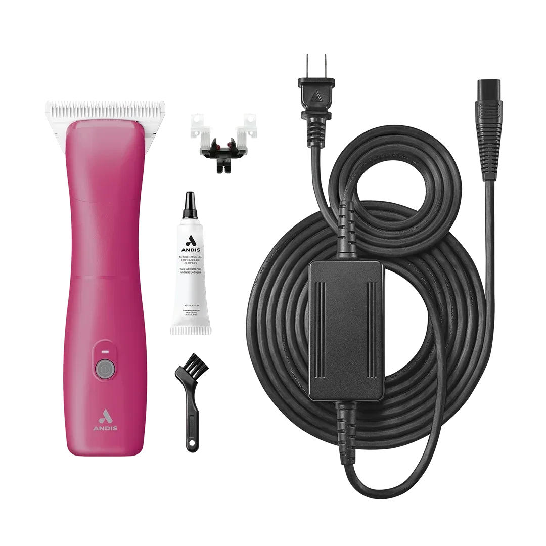 Emerge Clipper Pink with #30W Blade and 8Pc Wide Blade Comb Attachment Set by Andis - Image 2