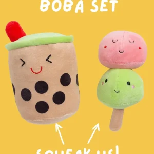 Boba Tea 2-Piece Dog Toy Set