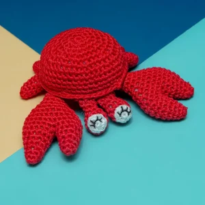 Clawdious the Crab Organic Knit Dog Toy