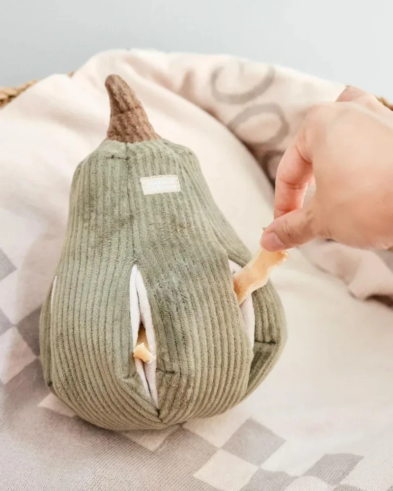 Butternut Squash Nosework Interactive Toy for Dogs & Cats (Ultrasonic Silent Squeaker) - Image 2