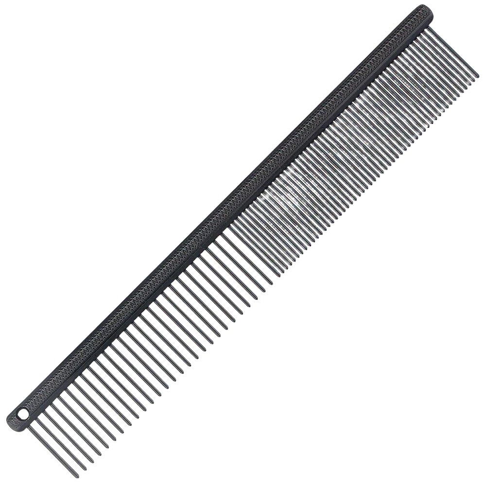 5" Black Premium 50/50 Eye and Face Comb by PetStore.Direct