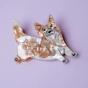 Hand Painted Corgi Hair Clip