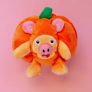 Pumpkin Monkey Squeaky Plush Dog Toy (FINAL SALE)