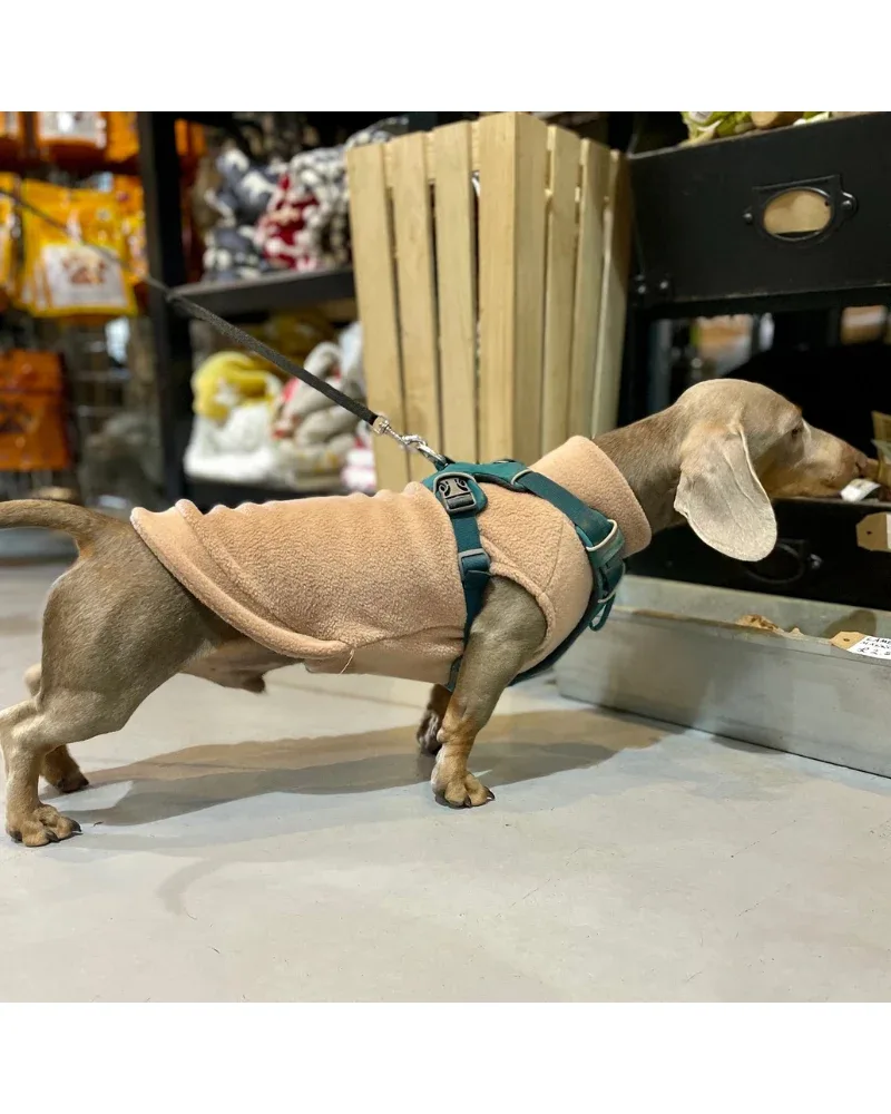 Dachshund Fleece Jumper in Camel (Made in the UK) (FINAL SALE)
