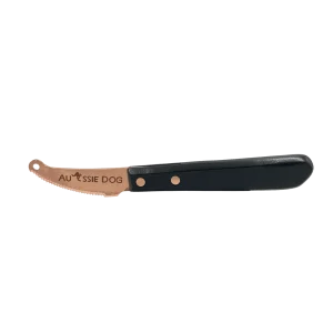 26 Teeth Left Curved Blade Stripping Knife by Aussie Dog
