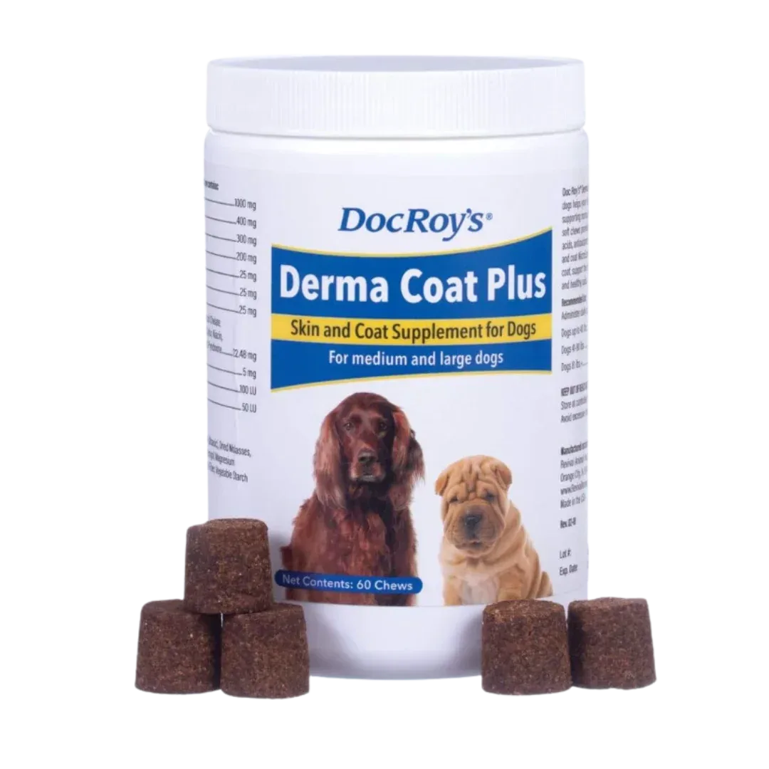 Derma Coat Plus Soft Chews 60ct Large by Doc Roy's