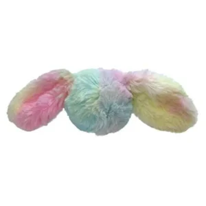 Fuzzy Wuzzie Squeaky Bunny Dog Toy in Rainbow (Small)