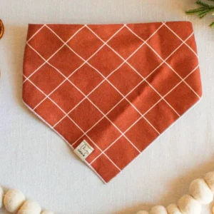 White Rust Windowpane Flannel Bandana (FINAL SALE)