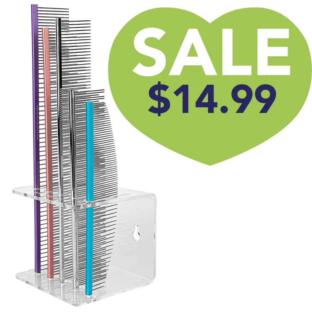 Comb Holder For Wall and Table Clear by PetStore.Direct