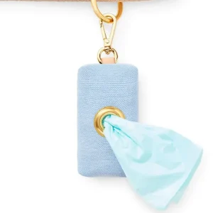 Blue Chambray Canvas Waste Bag Holder (Made in the USA)