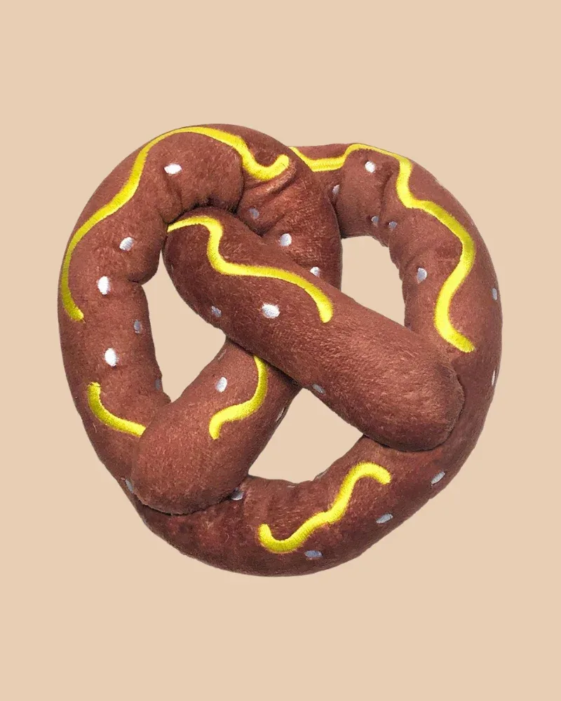 Pupper Pretzel Plush Squeaky Dog Toy
