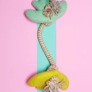 Turtle Doves Felt & Rope Dog Tug Toy