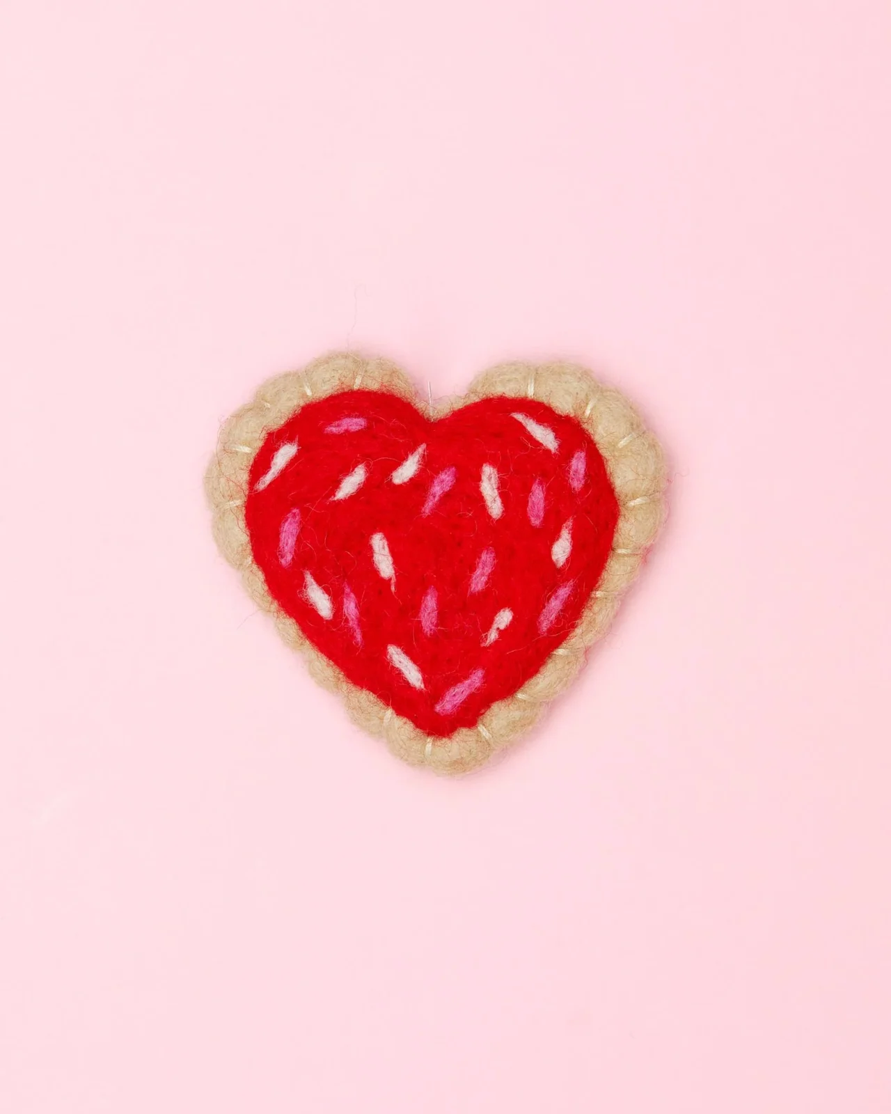 Heart Cookie Wool Cat Toy