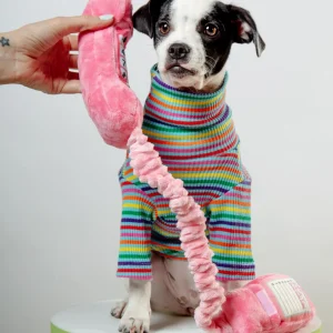 80s Classic Corded Phone Squeaky Dog Toy