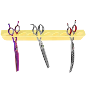 Acrylic 10 Scissor Holder Wall Mount Yellow by PetStore.Direct