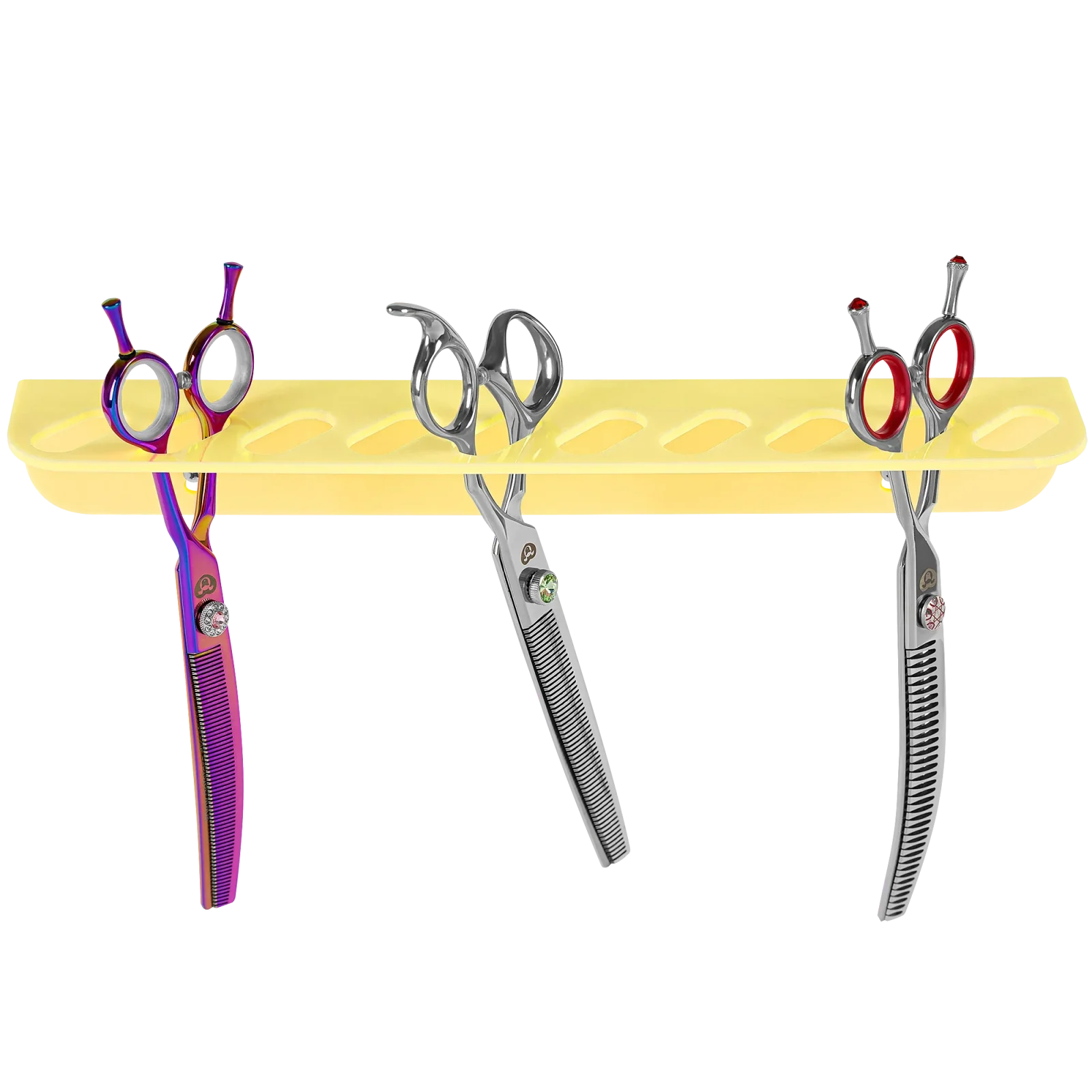 Acrylic 10 Scissor Holder Wall Mount Yellow by PetStore.Direct