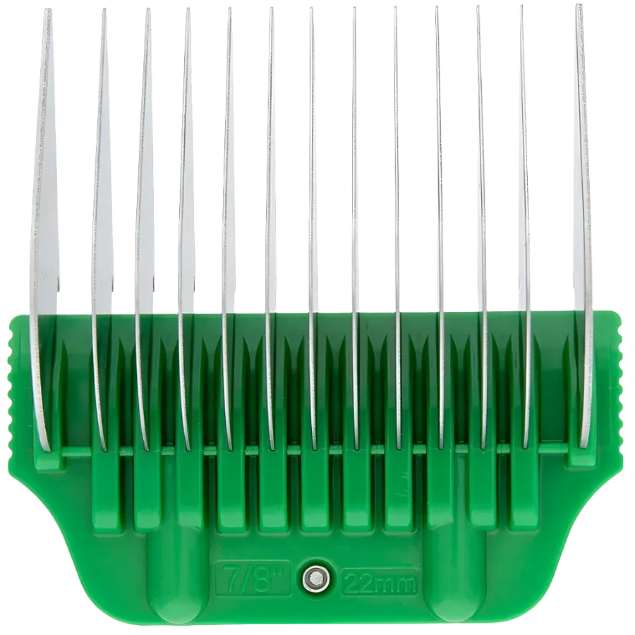 #C 7/8″ Green Wide Snap on Comb by PetStore.Direct