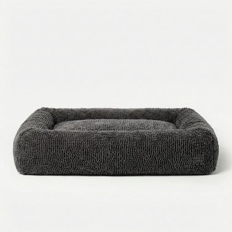 Plush Nap Easy Fit Dog Bed Cover - Grey - Image 2