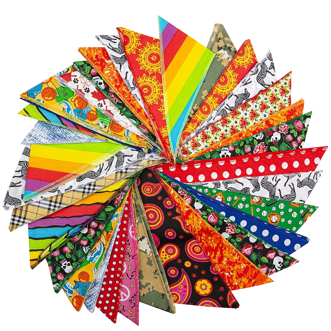 Casual Bandanas - 60 Assorted Sizes and Patterns by Bandanas Unlimited