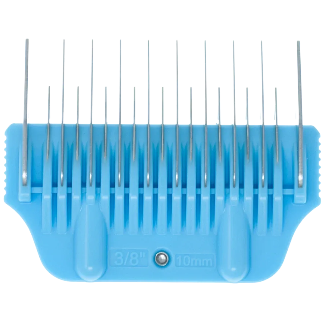 10mm Blue Wide Glide Skip Tooth Comb Attachment by PetStore.Direct