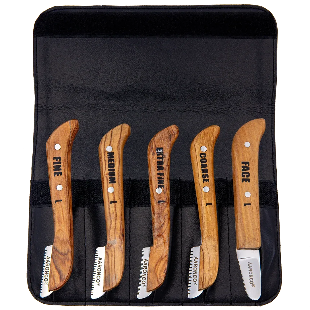 Set of 5 Left Handed Stripping Knife 723L by Aaronco