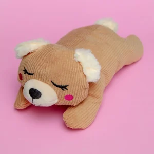 Snooziez Bear Plush Dog Toys with Silent Shhhqueaker