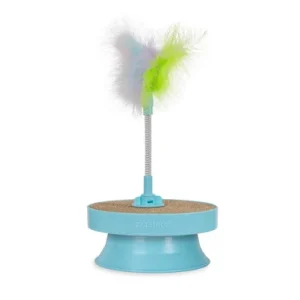 2-in-1 Scratch & Bat Toy Cat Toy and Cat Ball Track Topper, Brown