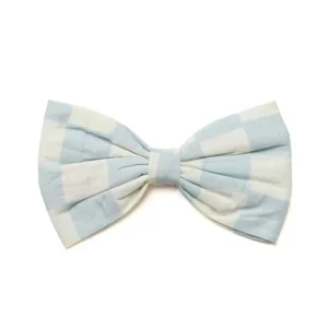 Sky Blue Check Dog Bow Tie (FINAL SALE)