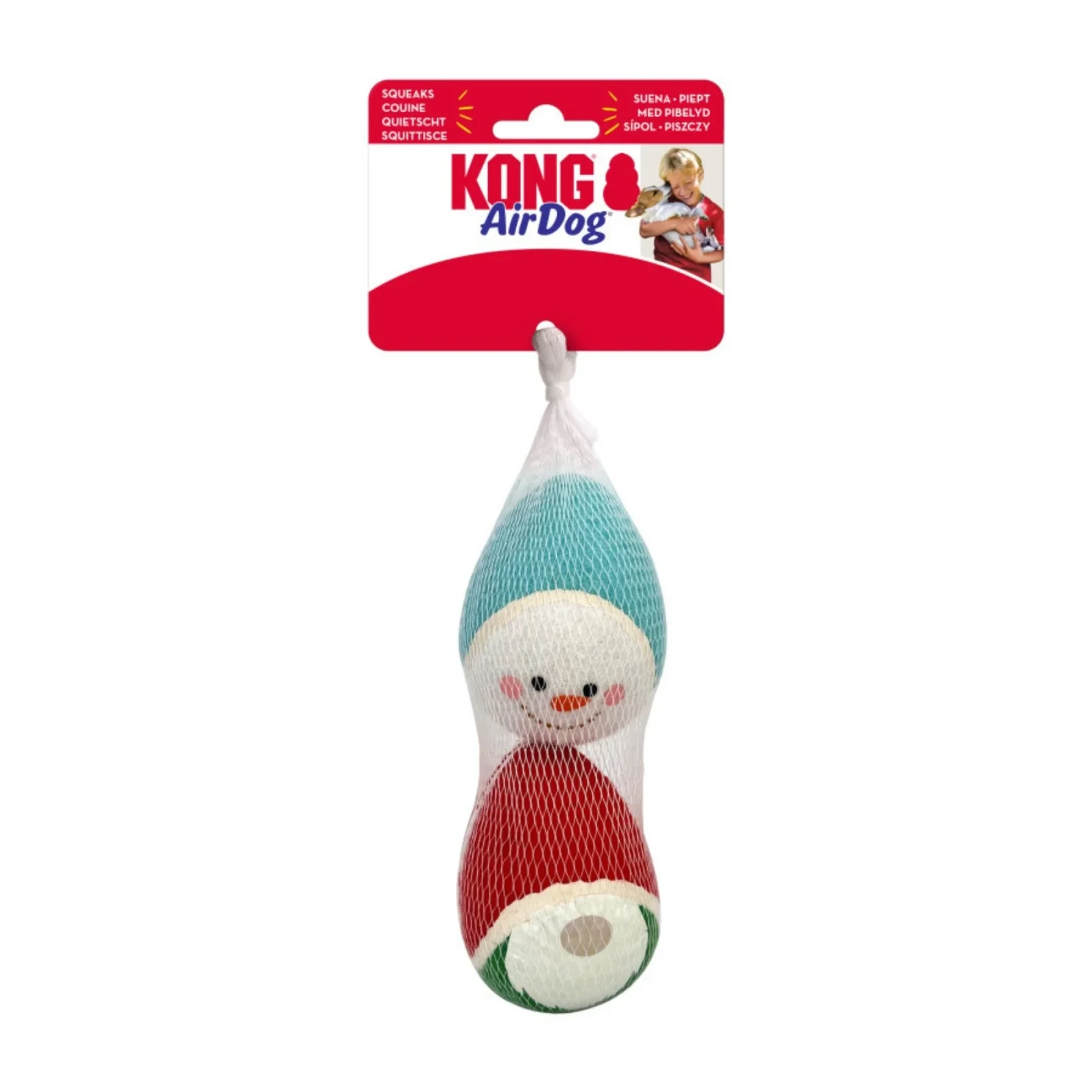 KONG Holiday AirDogs Egg Squeaker Dog Toy Medium, 2 ct