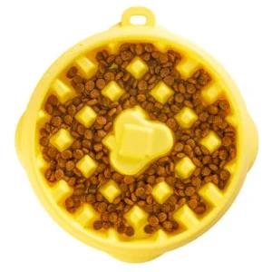 Fun Feeder Waffle Ylw MD - The Companion Brands Company LLC dba Outward Hound