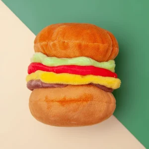 American Classic Hamburger Plush Dog Toy