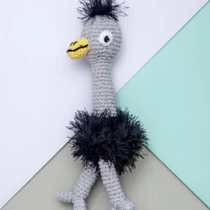Hand Crochet Ostrich Dog Toy