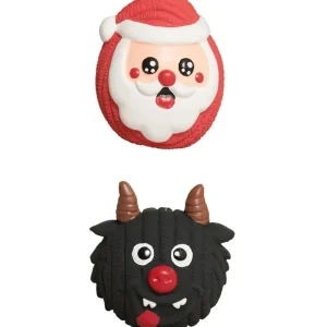 Naughty or Nice : Santa + Grumpus Ruff-Tex® Squeaky Dog Toy (2-Piece Set)