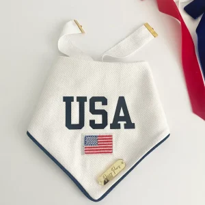 USA White Denim Dog Bandana (Made in the USA)
