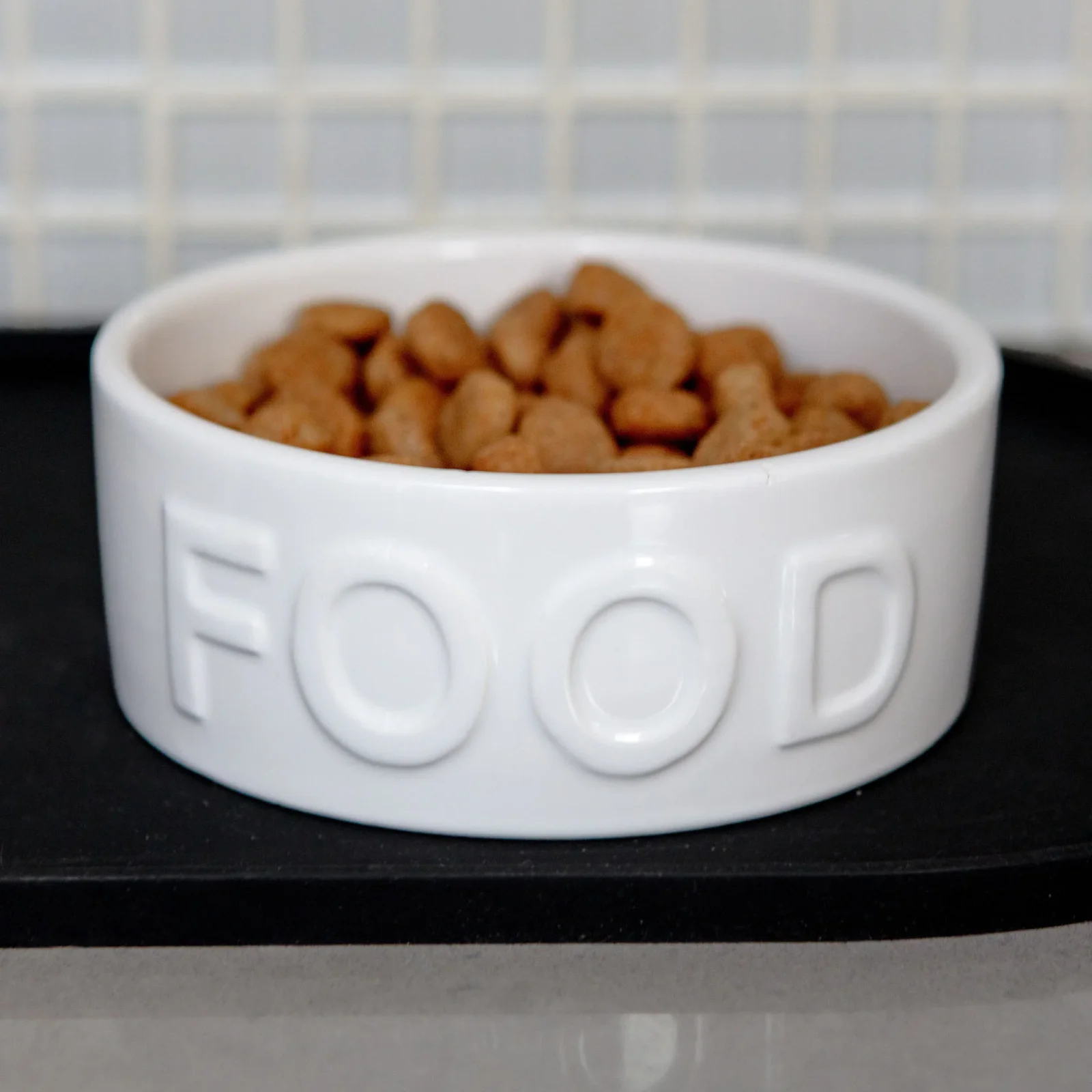 Classic Food Ceramic Pet Bowl in White (FINAL SALE) - Image 2