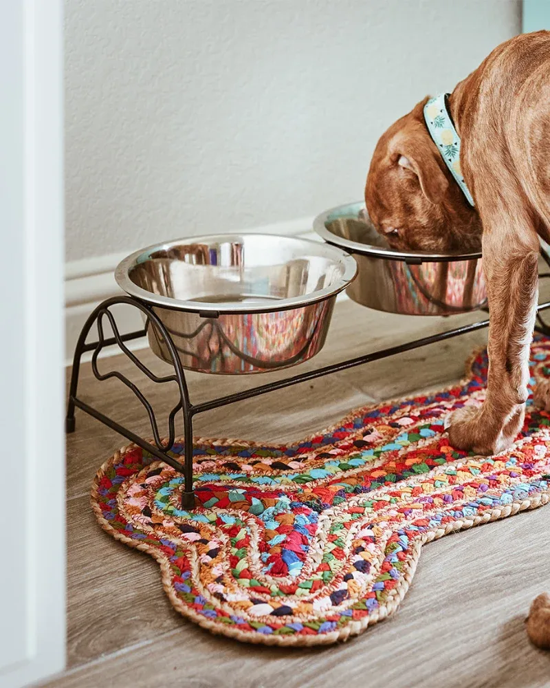 Chindi Blend Woven Dog Mat (Made in India)