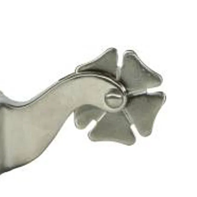 Professionals Choice 1in Band Cloverleaf Rowel Silver Men`s Spurs - Image 2