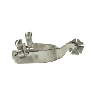 Professionals Choice 1in Band Cloverleaf Rowel Silver Men`s Spurs