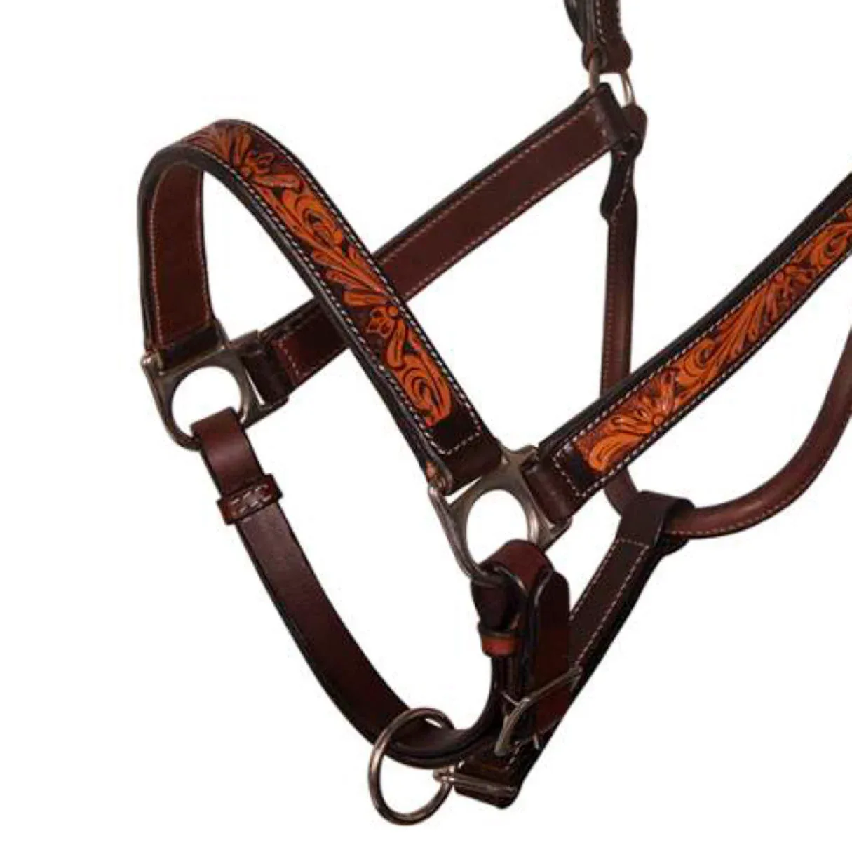 Professionals Choice Black Floral Leather Halter - Image 2