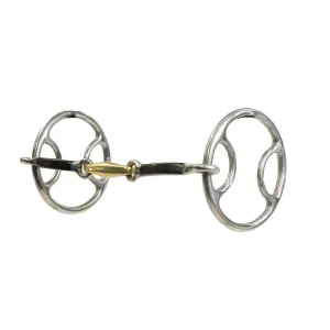 Professionals Choice Equisential 3-Piece Square Bar Locked O Ring Snaffle Gag Bit