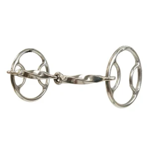 Professionals Choice Equisential Slow Twist Locked O Ring Snaffle Gag Bit
