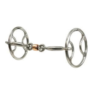 Professionals Choice Equisential Smooth Dogbone Locked O Ring Snaffle Gag Bit