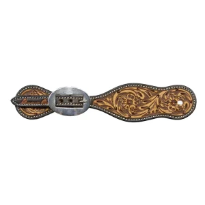 Professionals Choice Ladies Sanded Floral Spur Straps