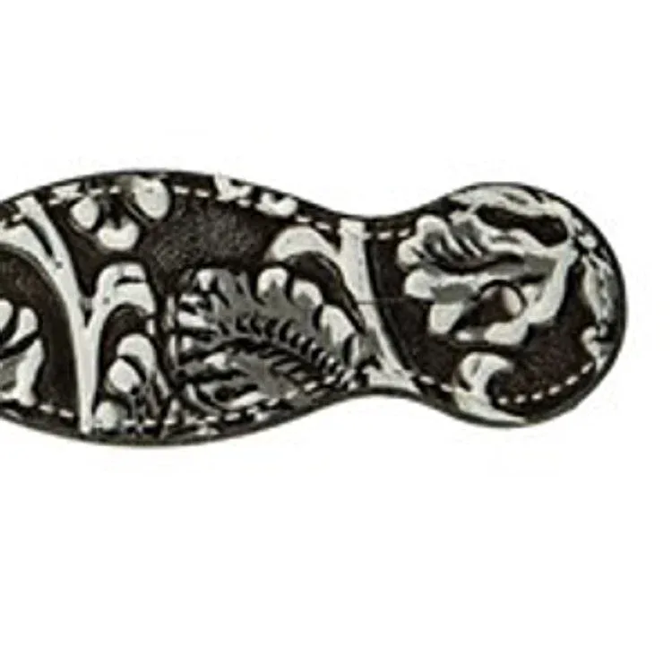 Professionals Choice Ladies/Youth Black and White Paisley Spur Straps - Image 2