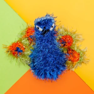 Proud Peacock Crochet Squeaky Dog Toy (FINAL SALE)