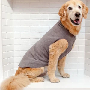 Pullover Stretch Dog Fleece in Charcoal Grey