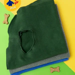 Pullover Stretch Dog Fleece in Hunter Green