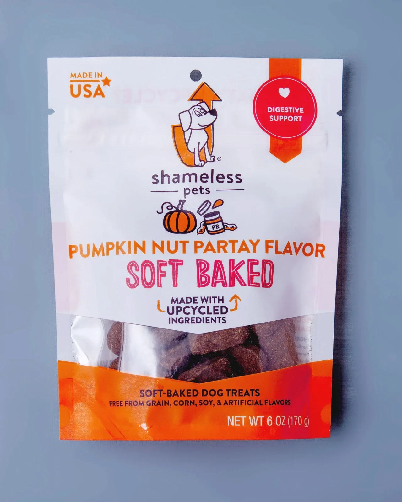 Pumpkin Nut Par-tay Soft Baked Upcycled Dog Treats <>